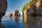 Canada-New Brunswick Cape Hopewell Rocks and ocean scenic Art Print